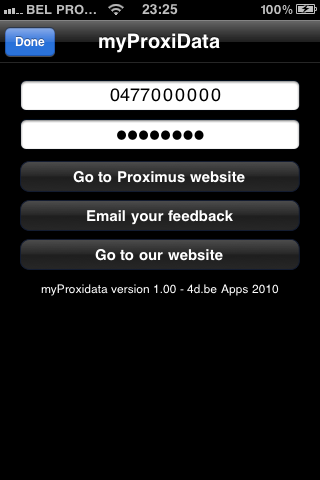 myProxiData app screenshot 2